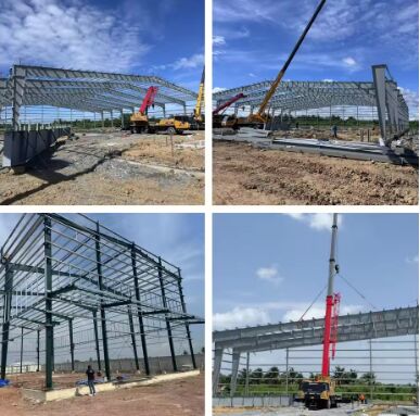 Desert Metal Building Warehouse Engineering Service Hot Dip Galvanizing Prefab Steel Warehouse Steel Frame Design Modular Storage Building Solution